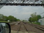 Looking East Signal Bridge at Butler Grade Crossing & Coaling Tower